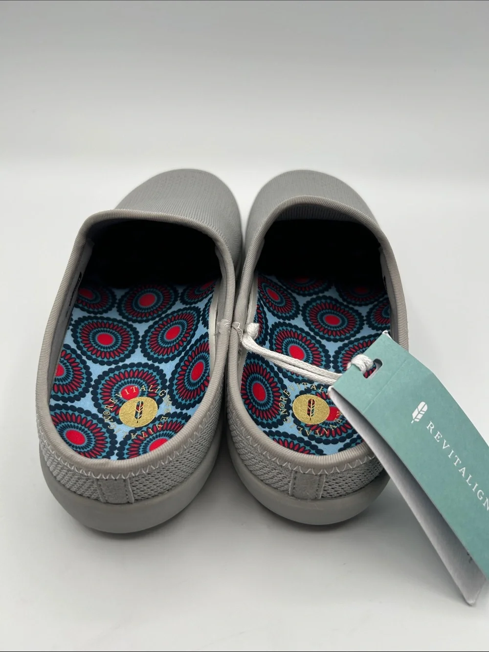 REVITALIGN Women's Slip-On Knit Clog in Light Gray
